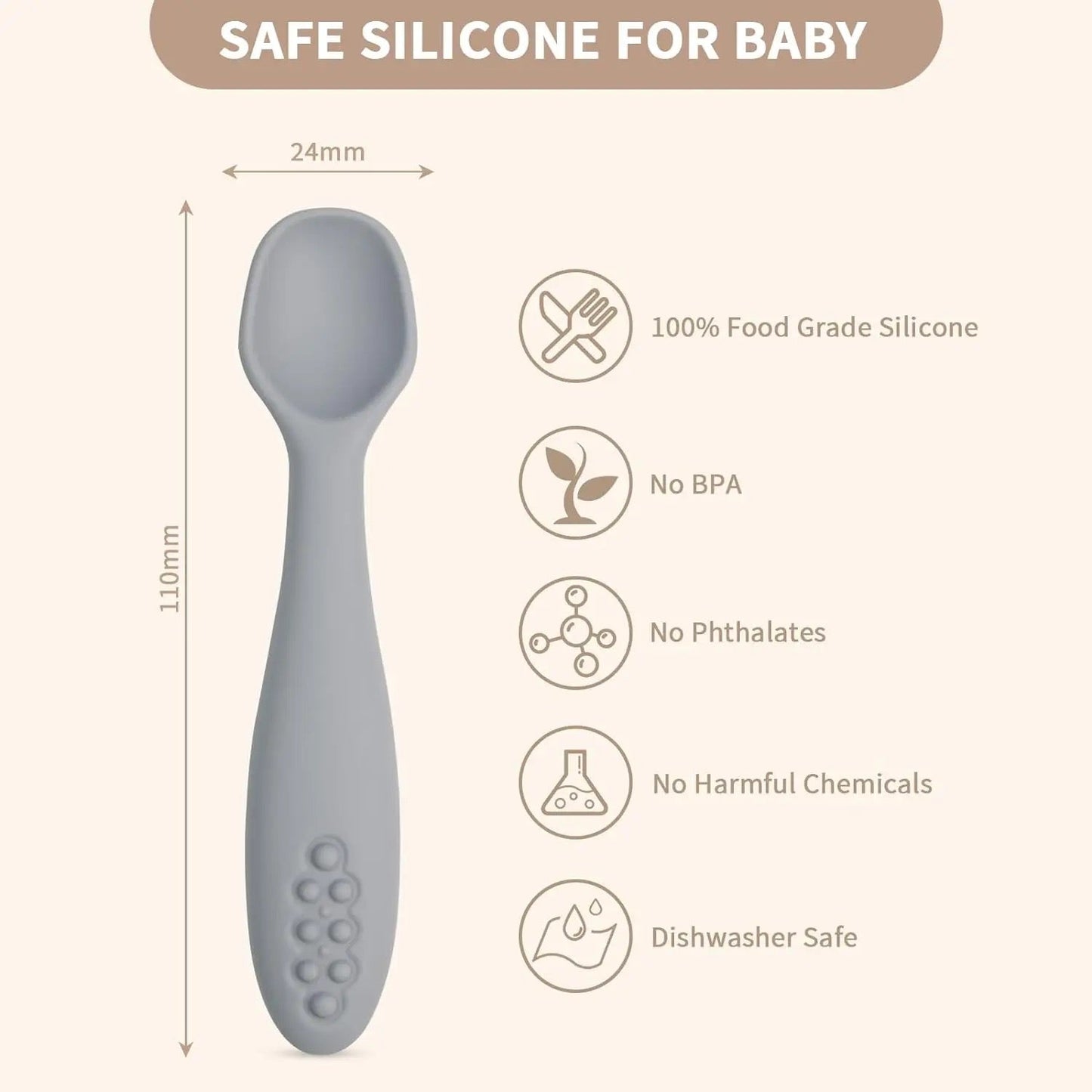 Babylöffel 3er - Set (Creme) - Thibs Baby Club