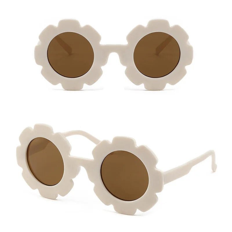 Blumensonnenbrille mit Haarspangen - 3er Set (Lila/Rosegold) - Thibs Baby Club