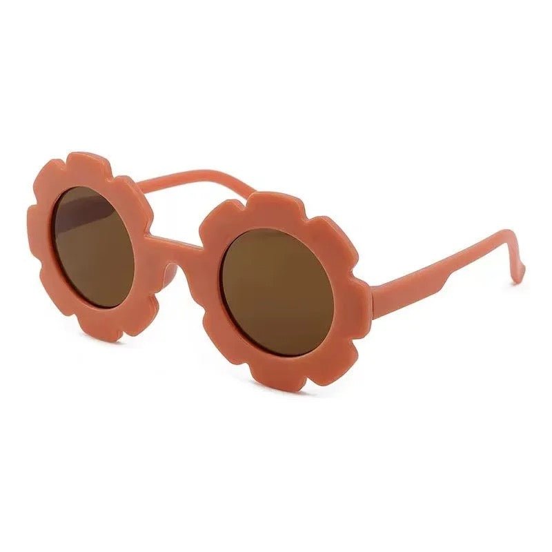 Blumensonnenbrille mit Haarspangen - 3er Set (Lila/Rosegold) - Thibs Baby Club