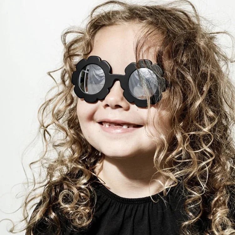 Blumensonnenbrille mit Haarspangen - 3er Set (Maron/Braun) - Thibs Baby Club