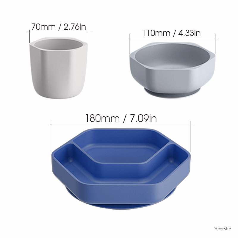 Kleinkind Fütterungsset (Blau) - Heorshe