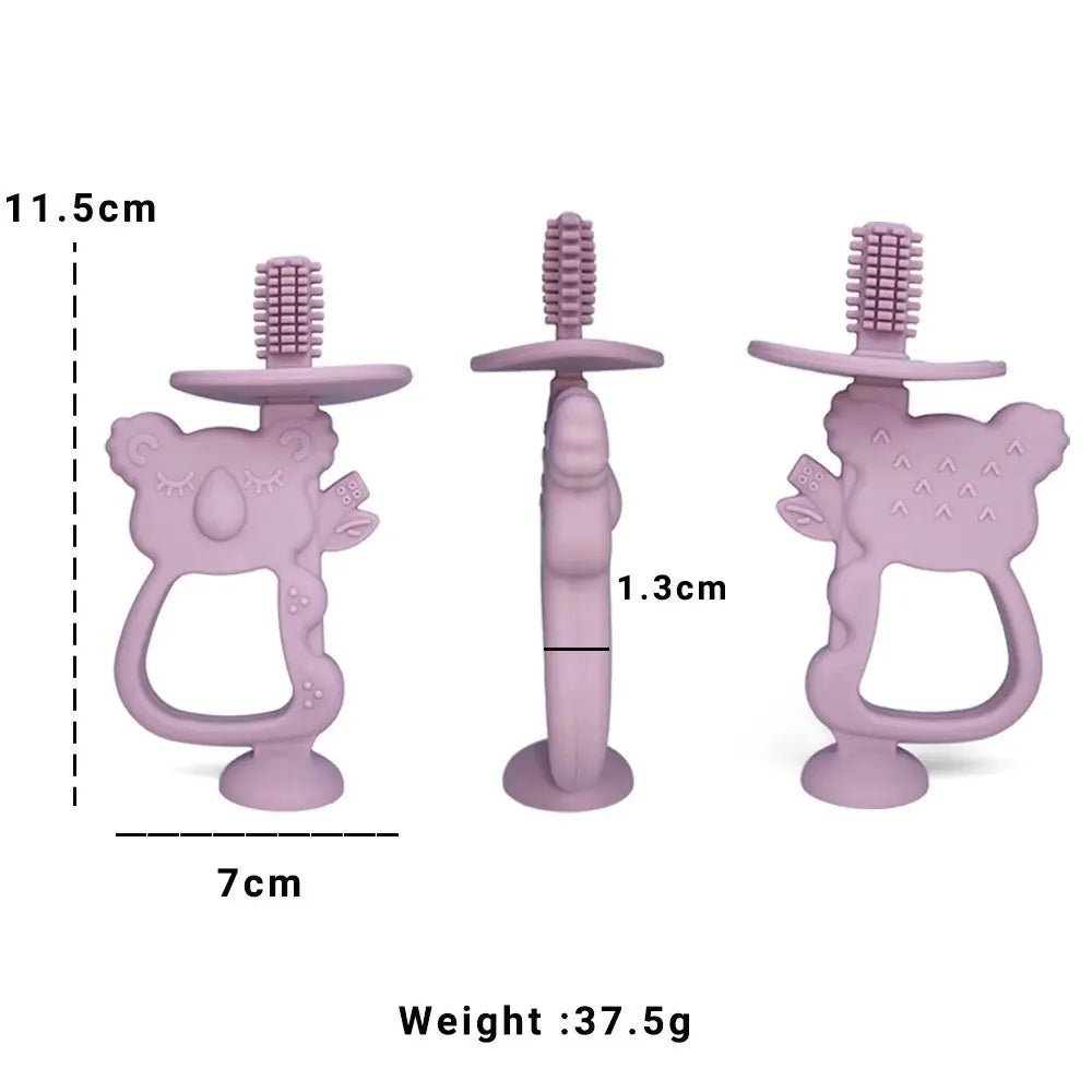 Koala - 2 - in - 1 Zahnbürste (Mauve) - Thibs Baby Club