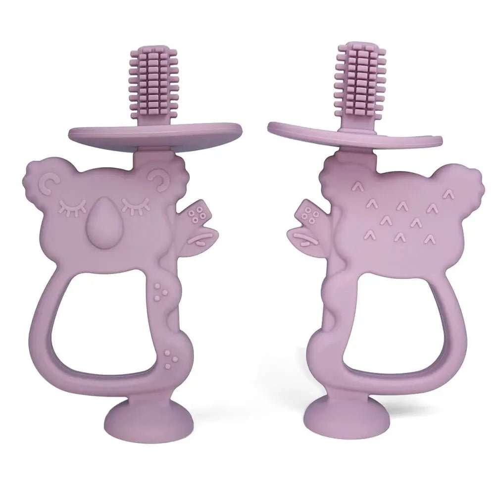Koala - 2 - in - 1 Zahnbürste (Mauve) - Thibs Baby Club