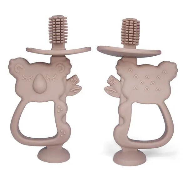 Koala 2 - in - 1 - Zahnbürste (Taupe) - Thibs Baby Club