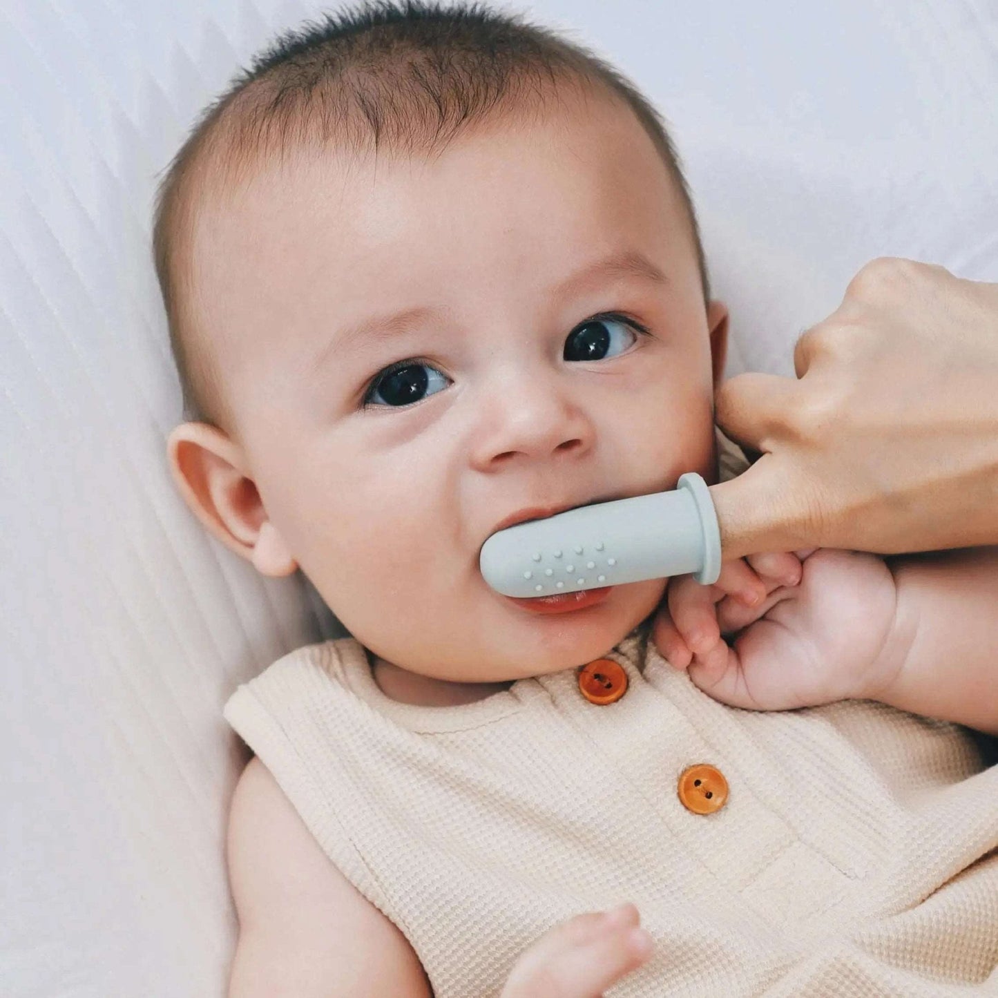 Mundpflegeset für Babys (Hellgrau) - Thibs Baby Club