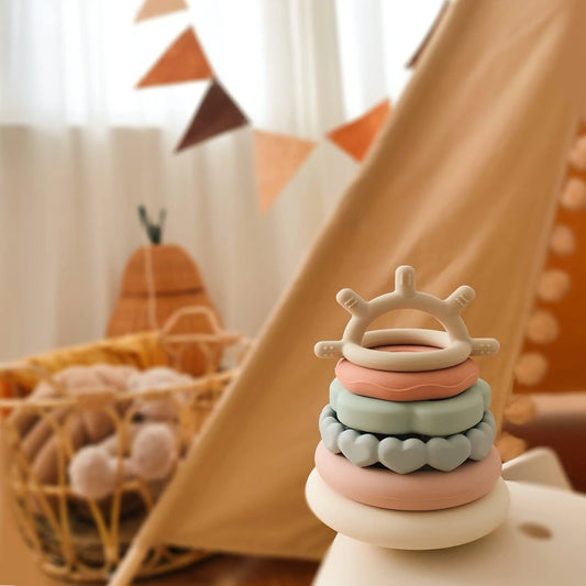 Spielerisch Fähigkeiten Aufbauen -Stapelspielzeuge - Thibs Baby Club