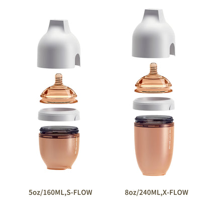Ultrabreit Hals Babyflasche Premium Geschenkset (Grau)