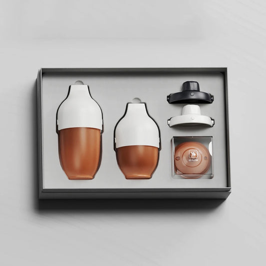 Ultrabreit Hals Babyflasche Premium Geschenkset (Weiß) - Thibs Baby Club