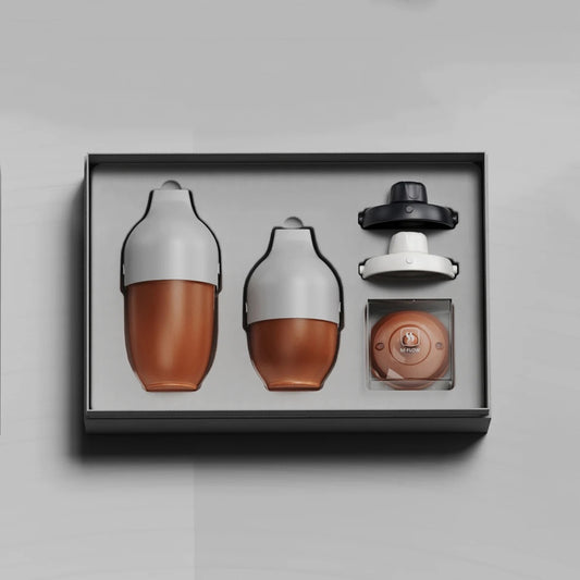 Ultrabreit Hals Babyflasche Premium Geschenkset (Grau)