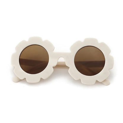 Blumensonnenbrille mit Haarspangen - 3er Set (Beige/Creme) - Thibs Baby Club