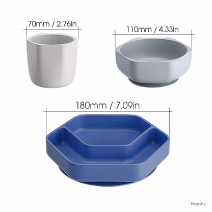 Kleinkind Fütterungsset (Blau) - Heorshe