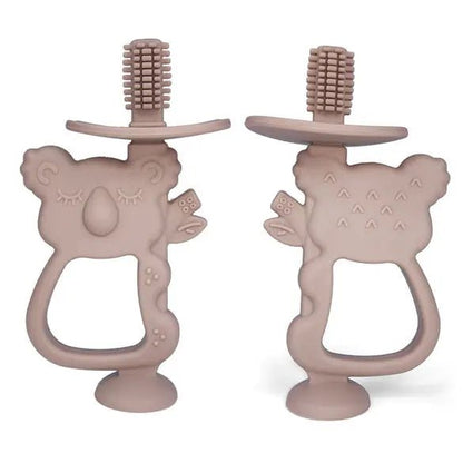 Koala 2 - in - 1 - Zahnbürste (Taupe) - Thibs Baby Club