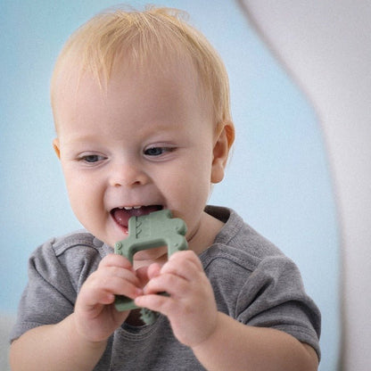 Krokodil Beißring (Khaki) - Thibs Baby Club