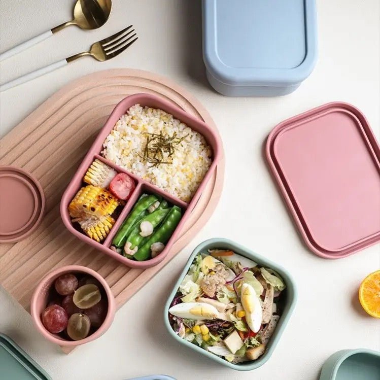 Silikon - Bento - Box - Set (Kamel) - Thibs Baby Club